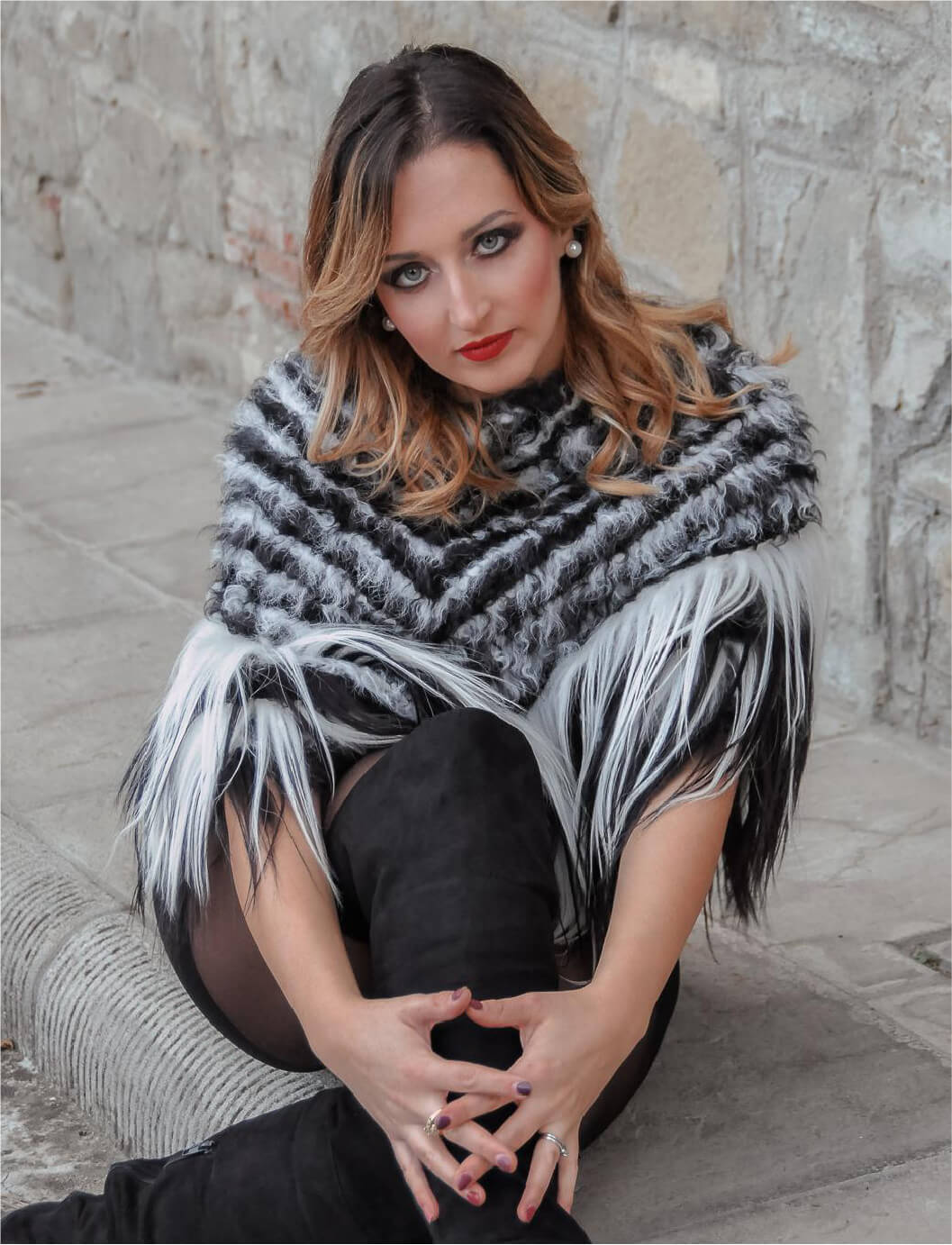 Seated model